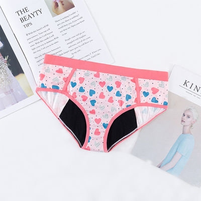 Heavy Flow Organic Cotton Menstrual Underwear For Teens 4 Layer Leakproof Absorbing