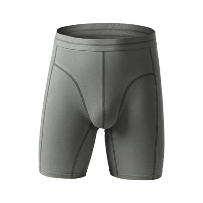 White Compression Mens Cotton Boxer Shorts Underwear Soft Cotton Lengthened Legs Abrasive Pants