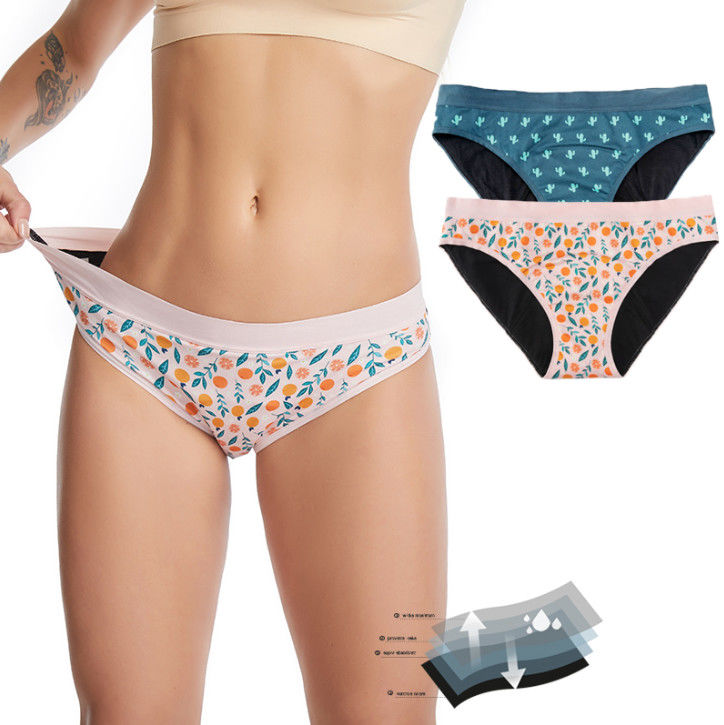Sustainable Period Panties For Teenagers Cotton Breathable High Absorbent 4 Layers